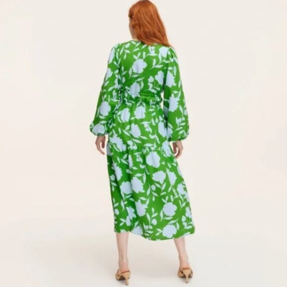 Kate Spade x Target Classic Rose Linen Long Sleeve Maxi Dress Size M - Picture 2 of 6